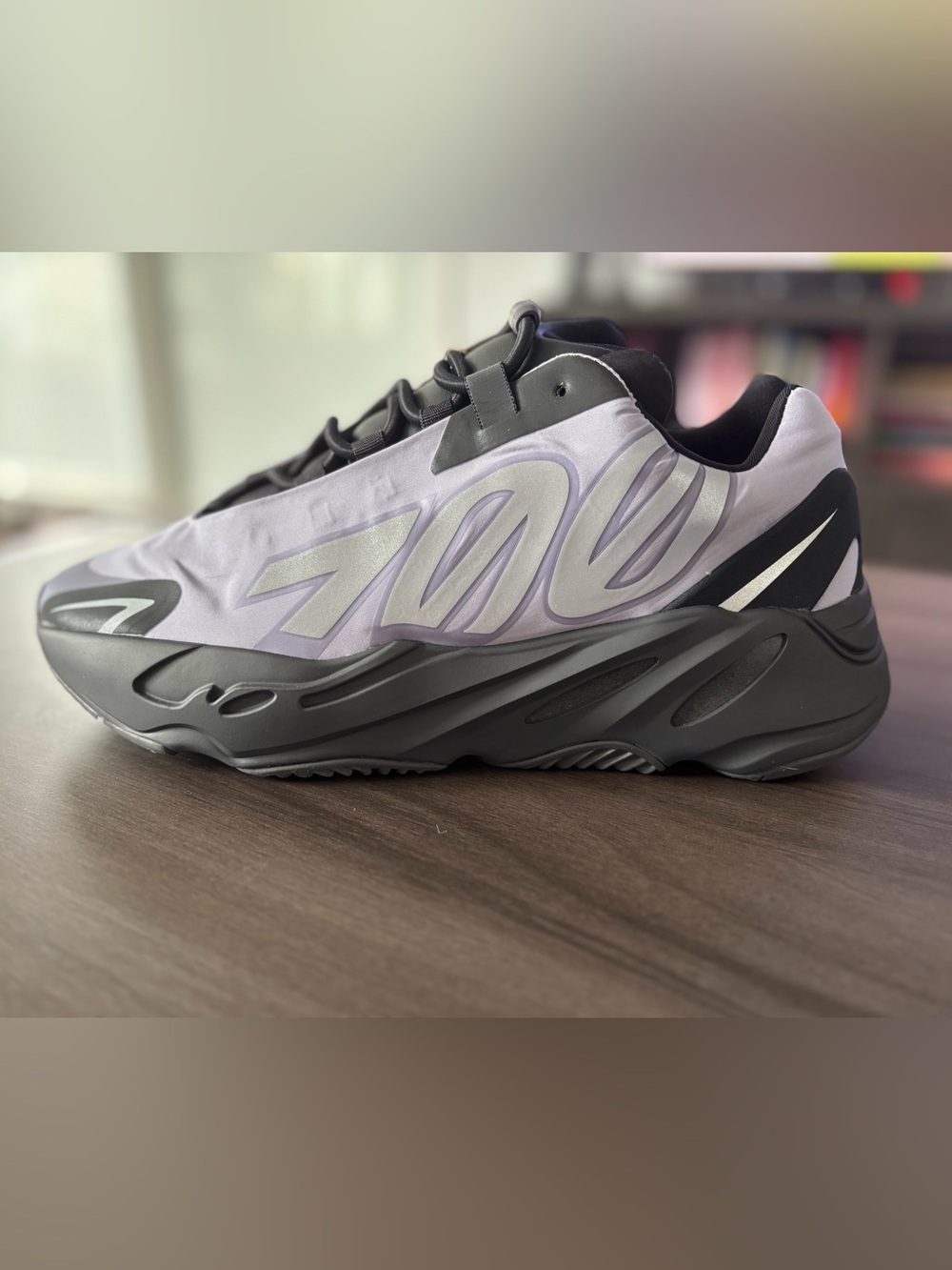 Adidas Men’s Chunky Runner Sneakers in Light Lavender and Black